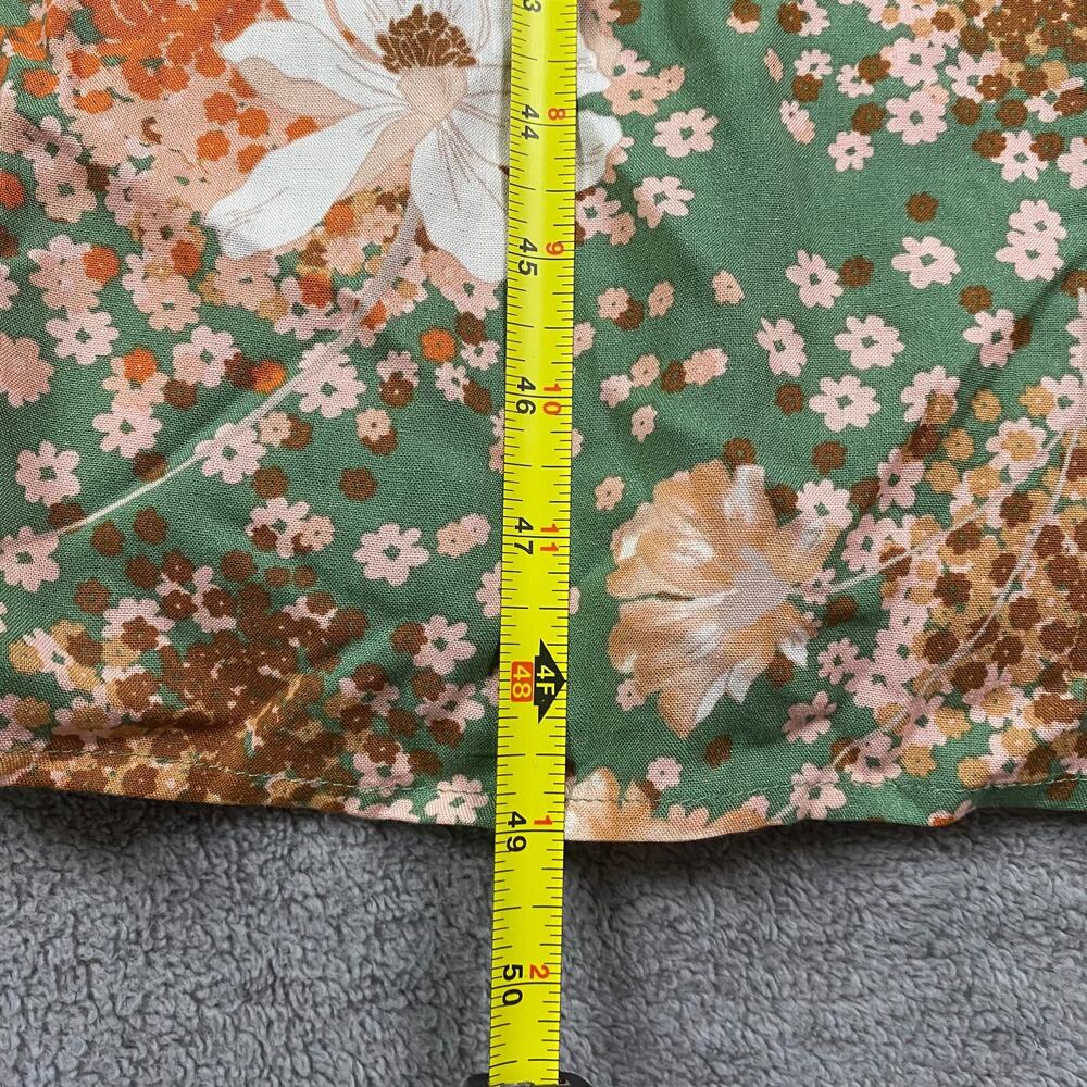 Lily Rose Maxi Dress Womens XL Green Floral Prairie Cottgecore Bohemian NWT - Picture 14 of 14